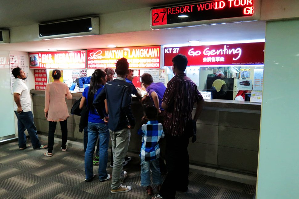Genting Express bus ticket counter at Pudu Sentral