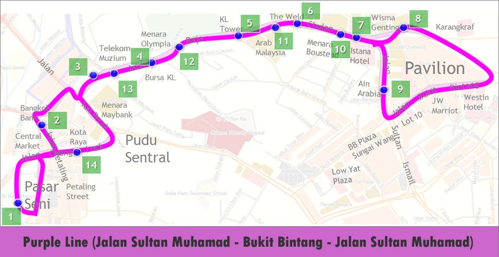 Go KL Purple Line Route
