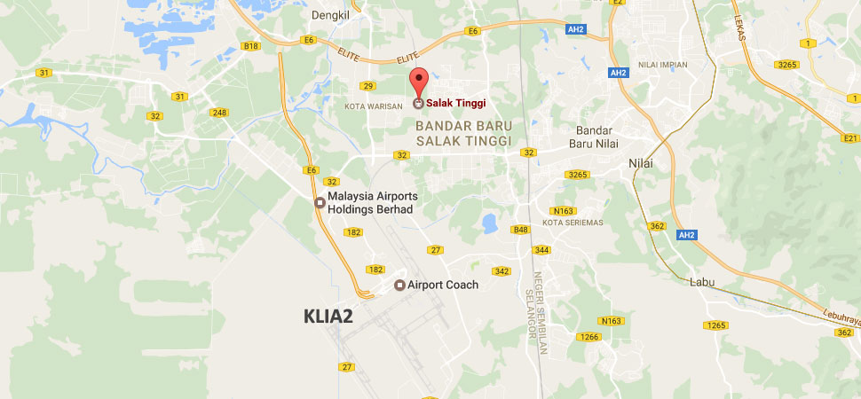 Map from Salak Tinggie to klia2
