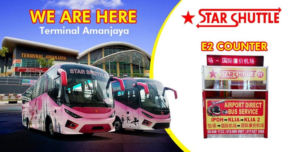 Star Shuttle available at E2 counter at Amanjaya Terminal