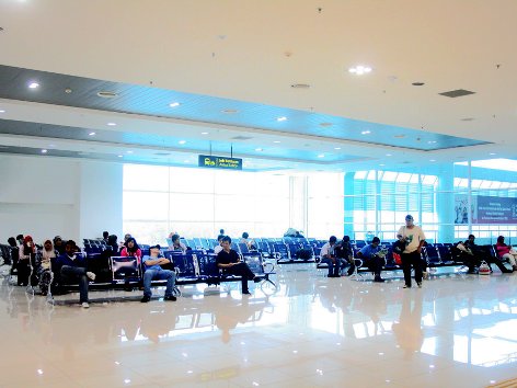Passengers waiting at the Departure Hall