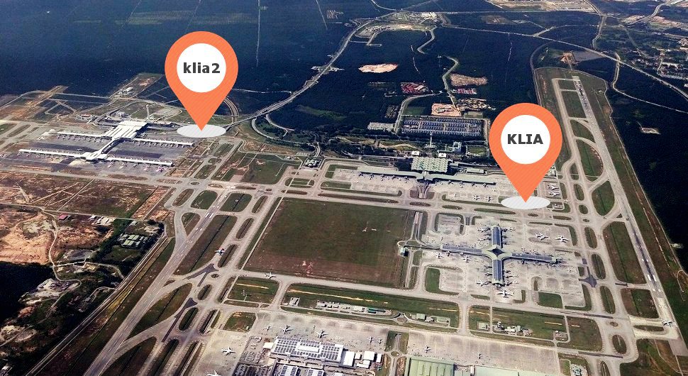 Aerial view of KLIA and klia2