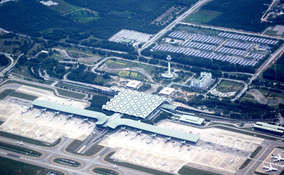 Aerial view of KLIA Main Terminal Buidling
