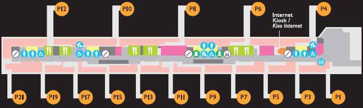 Pier P, Sector 5, International Departure, Level 1A