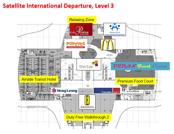 Shops at klia2, Satellite International Departure, Level 3
