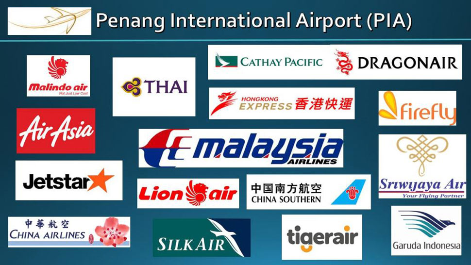 Airlines using the Penang International Airport