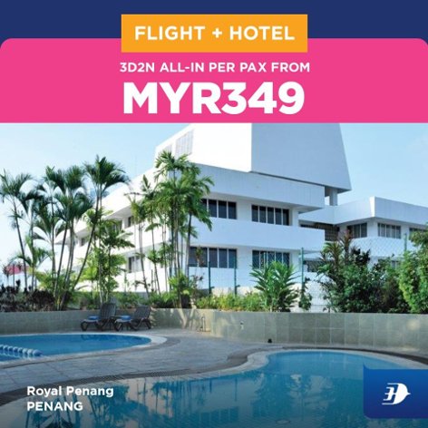 Penang, 3D2N all-in per pax from MYR349