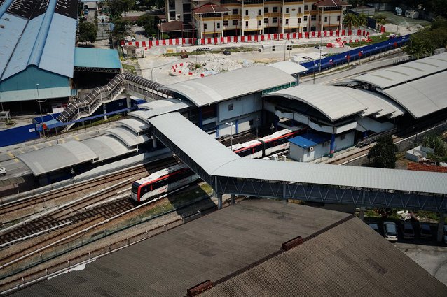 Aerial view of Chan Sow Lin station