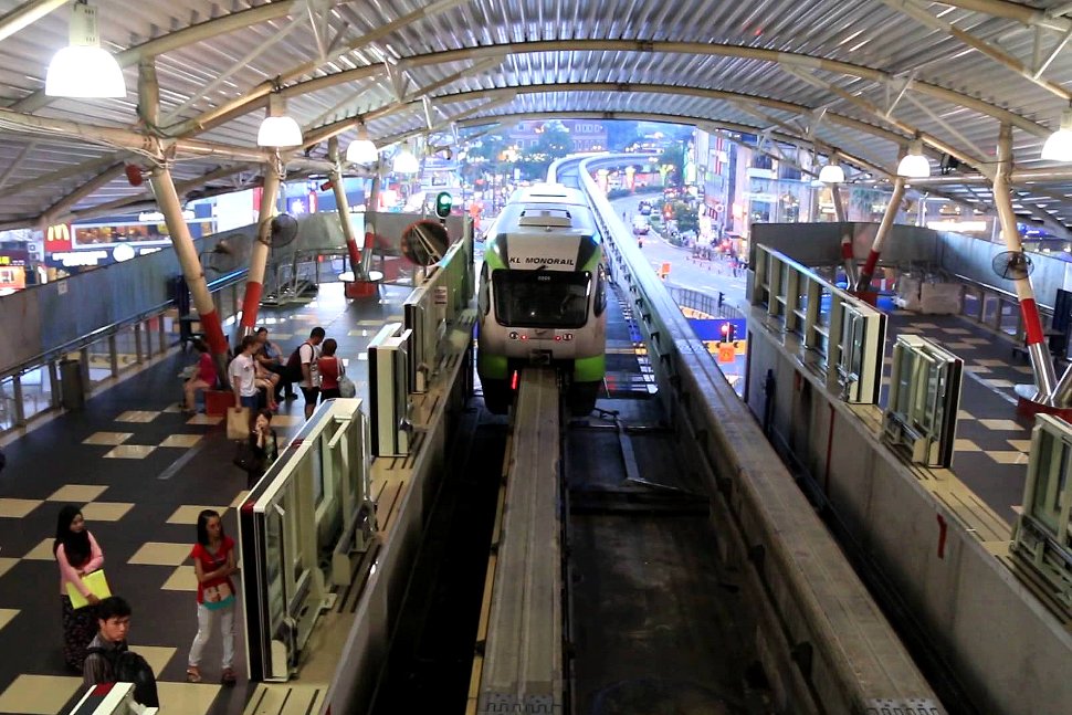 Boarding platforms at Bukit Bintang station