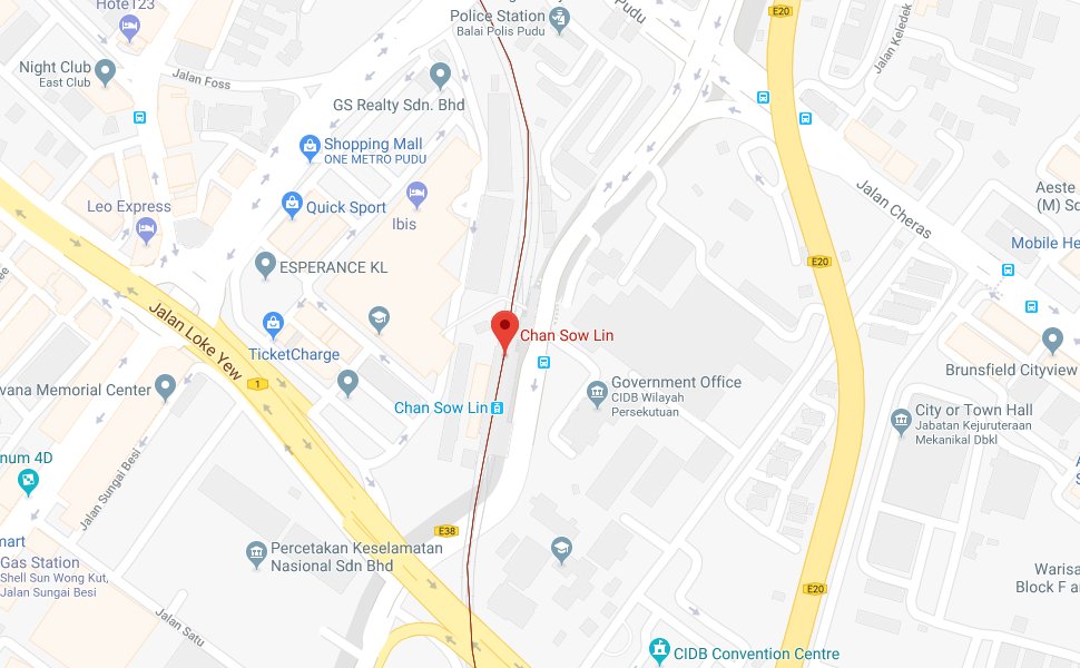 Location of Chan Sow Lin LRT Station