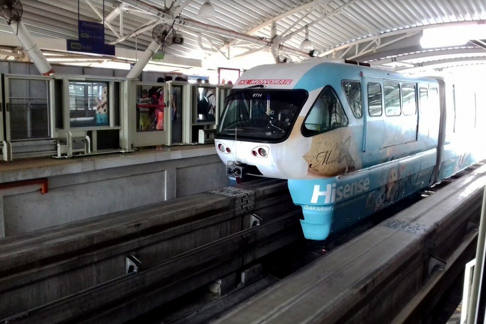 Monorail train waiting at the station