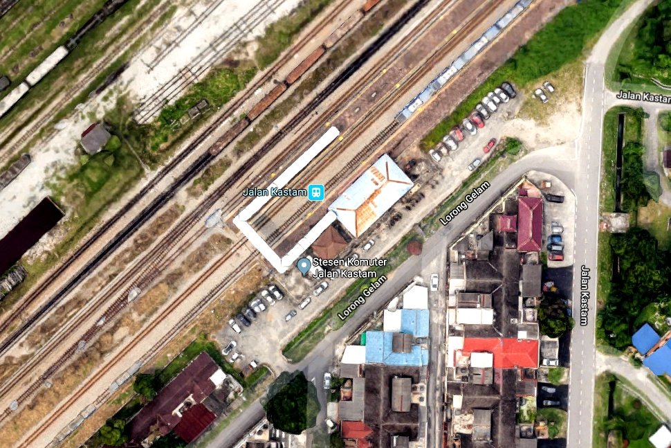 View of Jalan Kastam KTM Komuter station