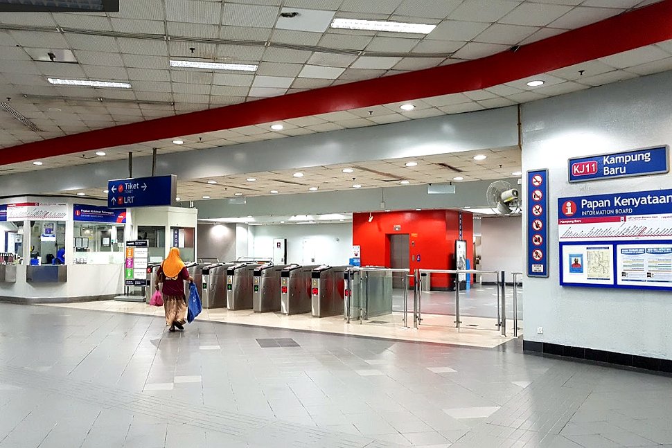 Faregates at Kampung Baru LRT Station