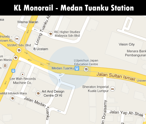KL Monorail station - Medan Tuanku station