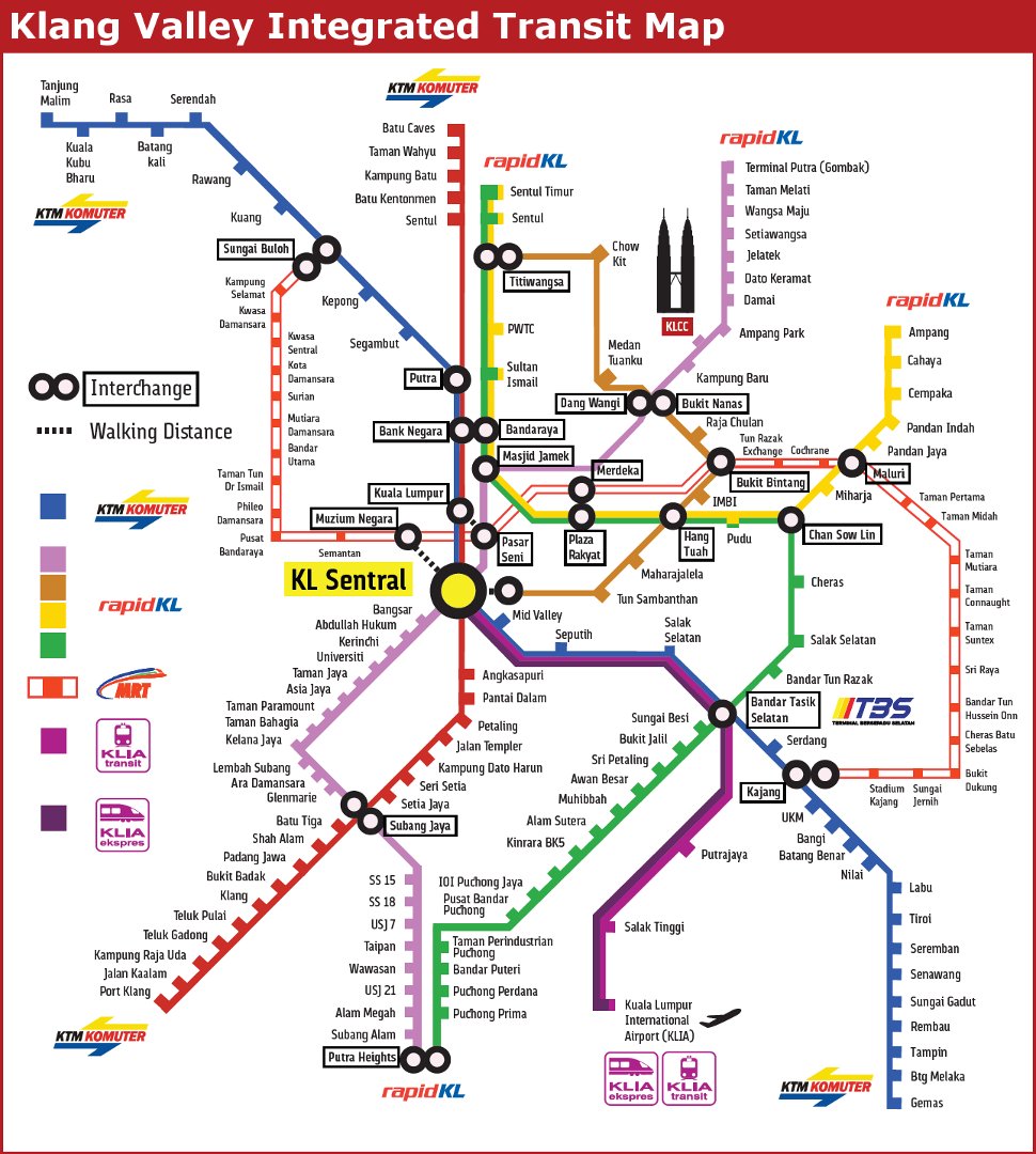Klang Valley Integrated Transit Map