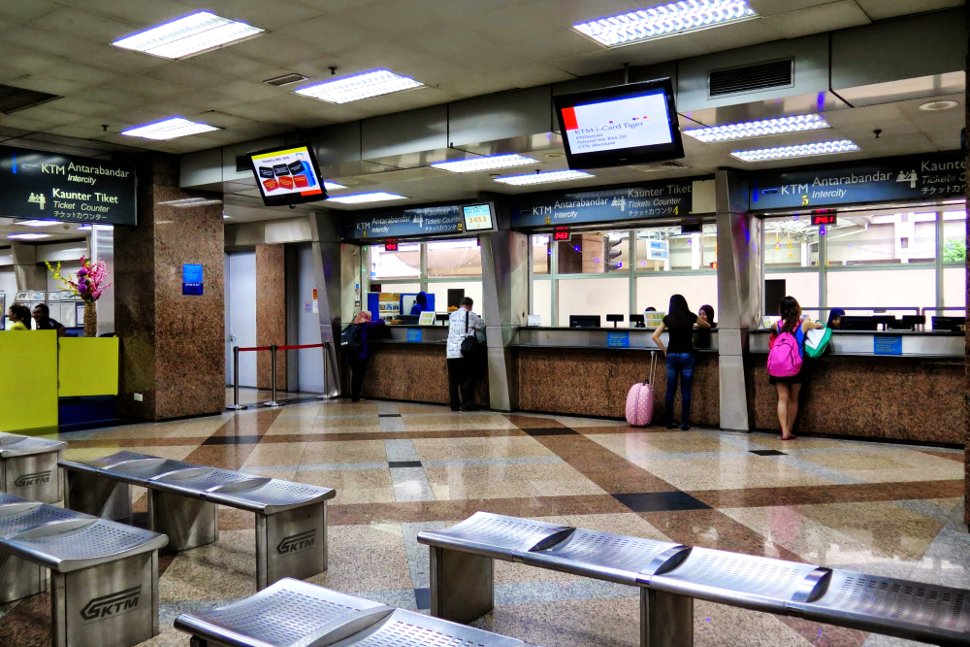 KTM Intercity ticke counters on level 1 of KL Sentral main concourse