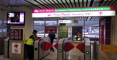 KLIA Ekspres station at KL Sentral