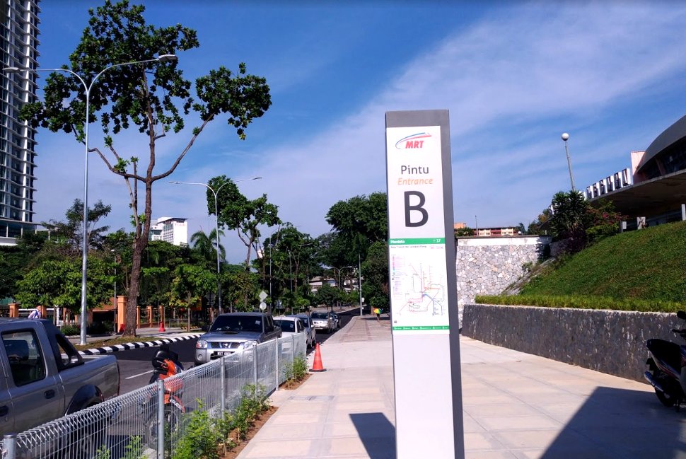 Exit Entrance B and walk 600 meters to Hang Tuah stations