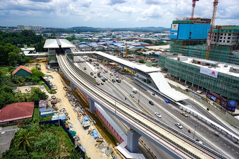 Aerial view of the Kampung Selamat MRT Station