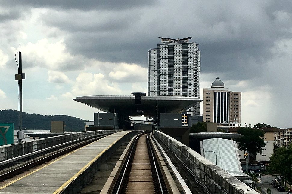 View of Kota Damansara MRT Station from train