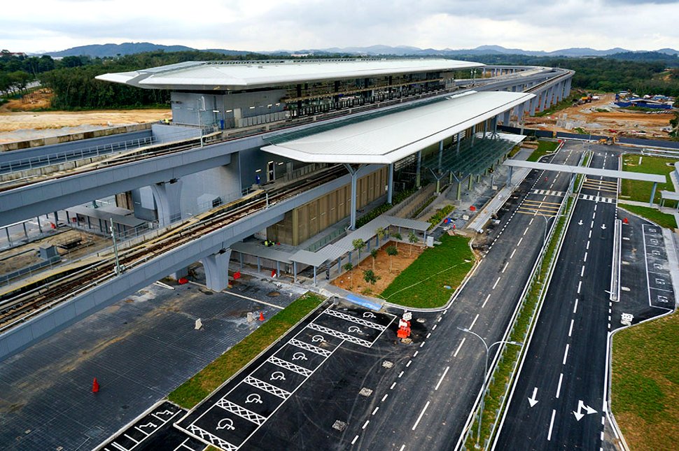 View of the Kwasa Damansara MRT Station