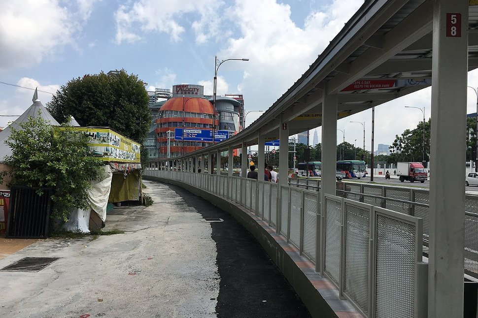 Covered walkway leading to the Sunway Velocity Shopping Complex from Entrance B