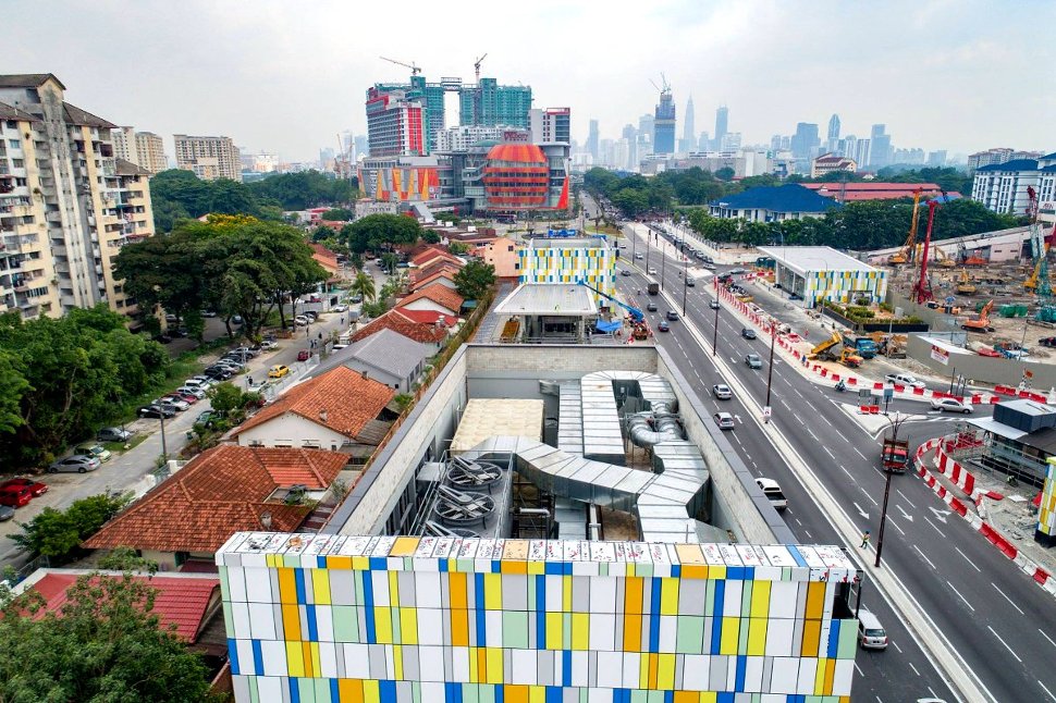 Arial view of Maluri MRT station and its suroundings