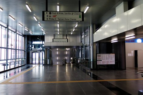 Pedestrian walkway to entrance A and entrance B
