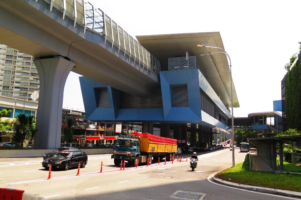 View of Taman Tun Dr Ismail Station from the roadshide