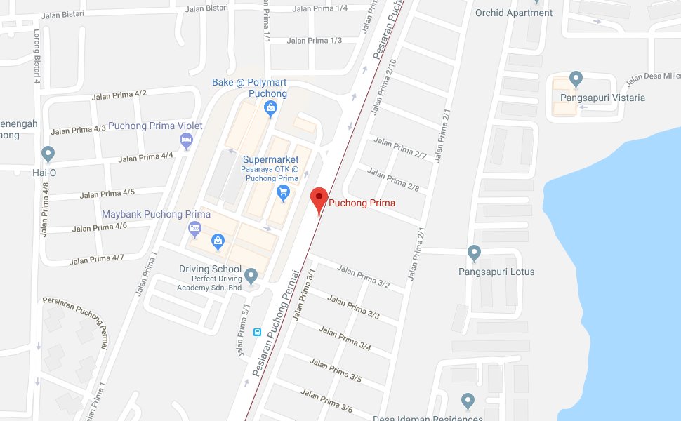 Location of Puchong Prima LRT Station