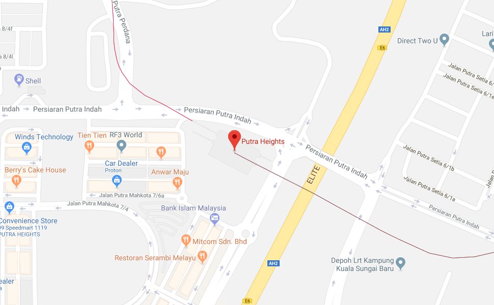 Location of Putra Heights LRT Station