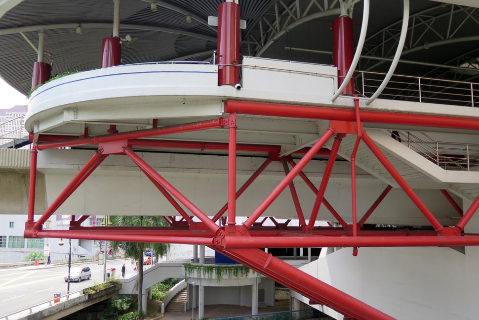 View of PWTC LRT station from the pedestrian bridge