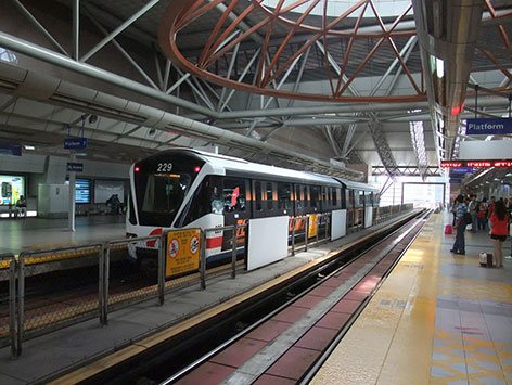 Boarding platforms at KL Sentral Station