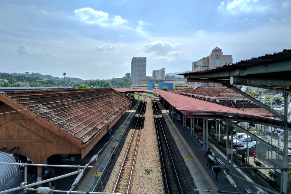 Aerial view of Seremban KTM Komuter station