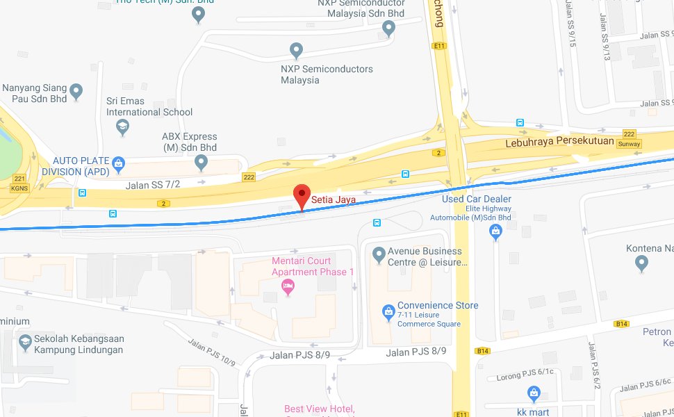Location of Setia Jaya KTM Station