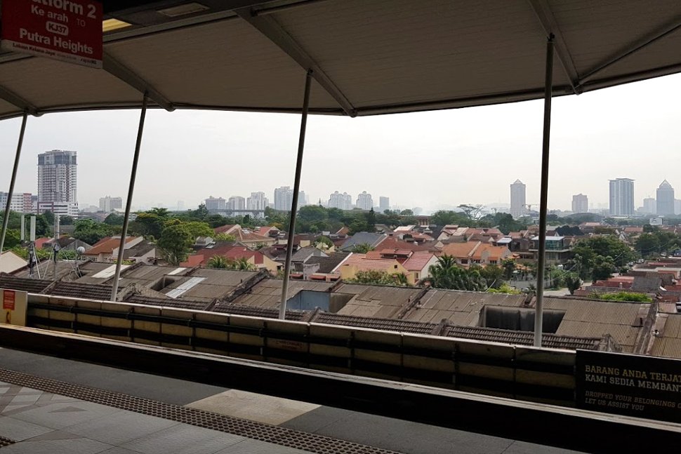 View from boarding platforms at SS 18 LRT station