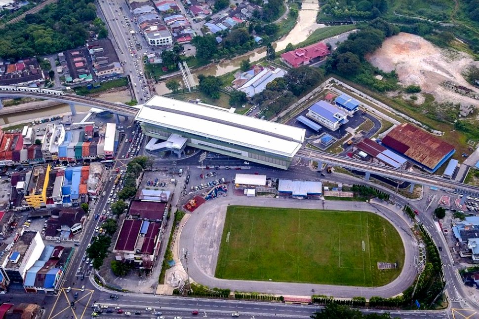 Aerial view of Stadium Kajang MRT station