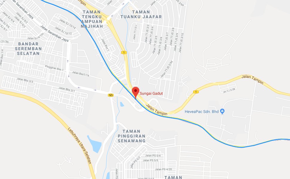 Location of Sungai Gadut KTM Station