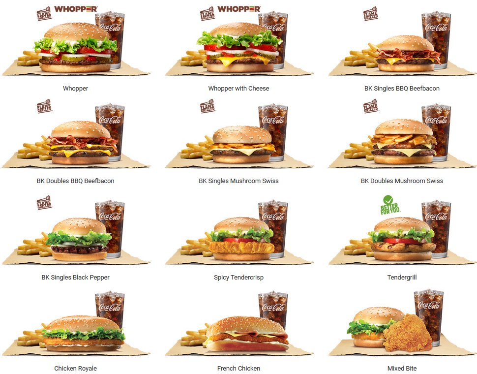 Burger King's burger's series