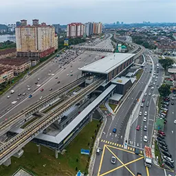 Serdang Raya Utara MRT station near Sungai Besi toll plaza
