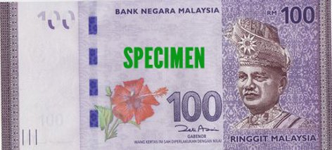 One Hundred Malaysian Ringgit (RM100)