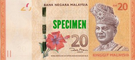 Twenty Malaysian Ringgit (RM20)