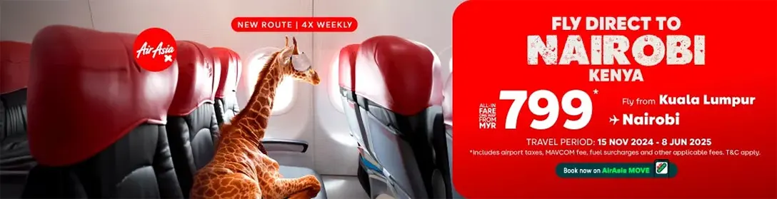Fly direct to Nairobi