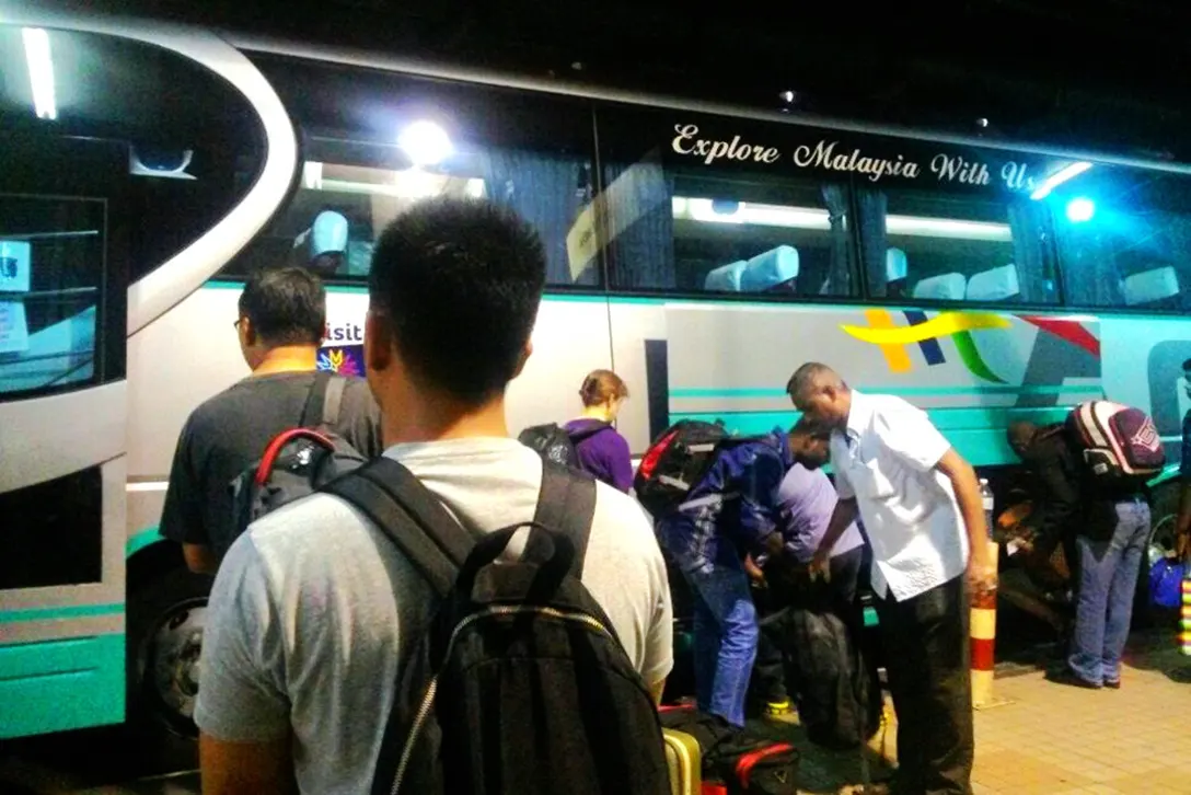 Passengers boarding the Airport Coach at the KL Sentral