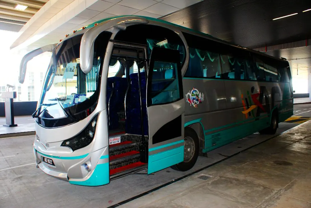 Airport coach at the klia2 transportation hub