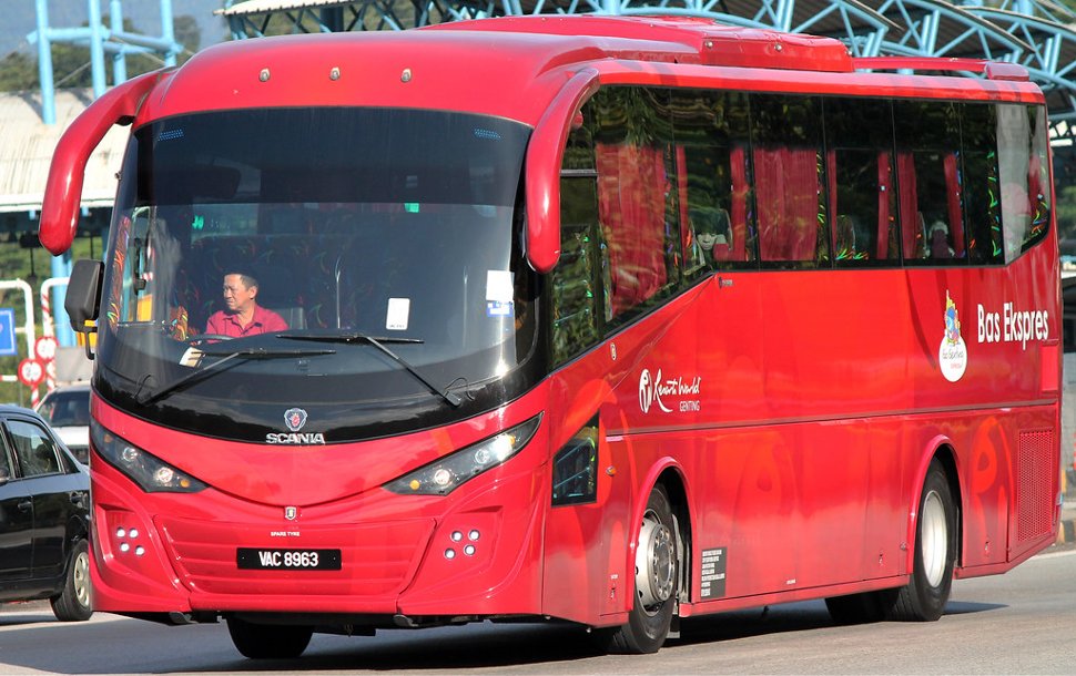 Go Genting Express bus on the road