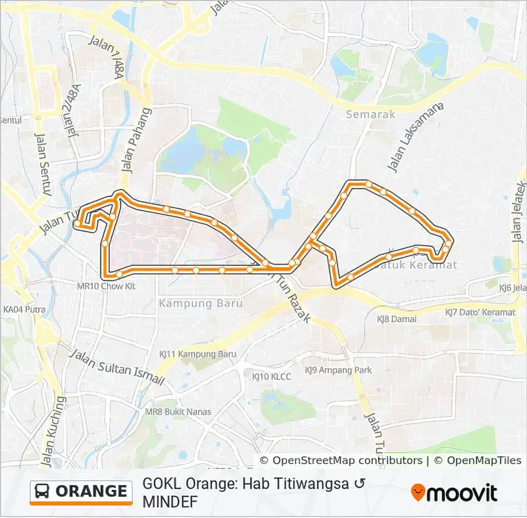 GoKL Orange Line Route
