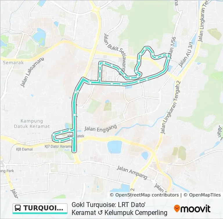 GoKL Turquoise Line Route