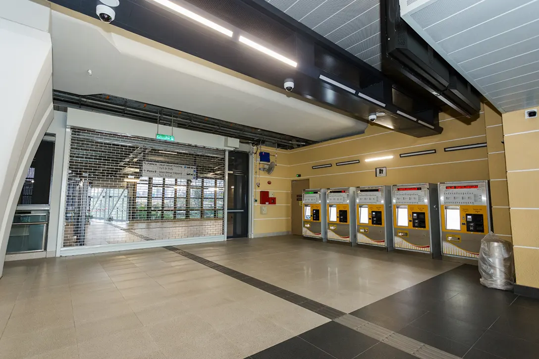 Testing of ticket vending machine at the concourse level of the Jinjang MRT Station