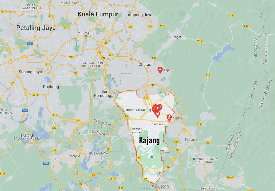 Satellite view of Kajang